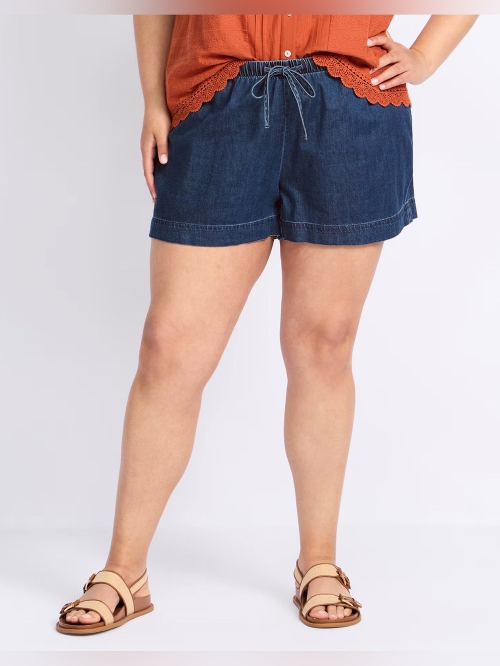 Market & Spruce Adira Elastic Short Blue 16W NWT STITCH FIX